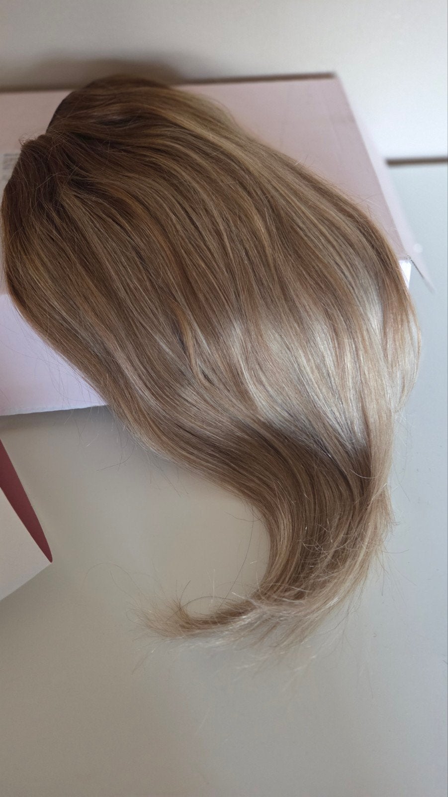 set clip in extentions echt haar honey balayage !, Ophalen of Verzenden, Zo goed als nieuw, Pruik of Haarverlenging