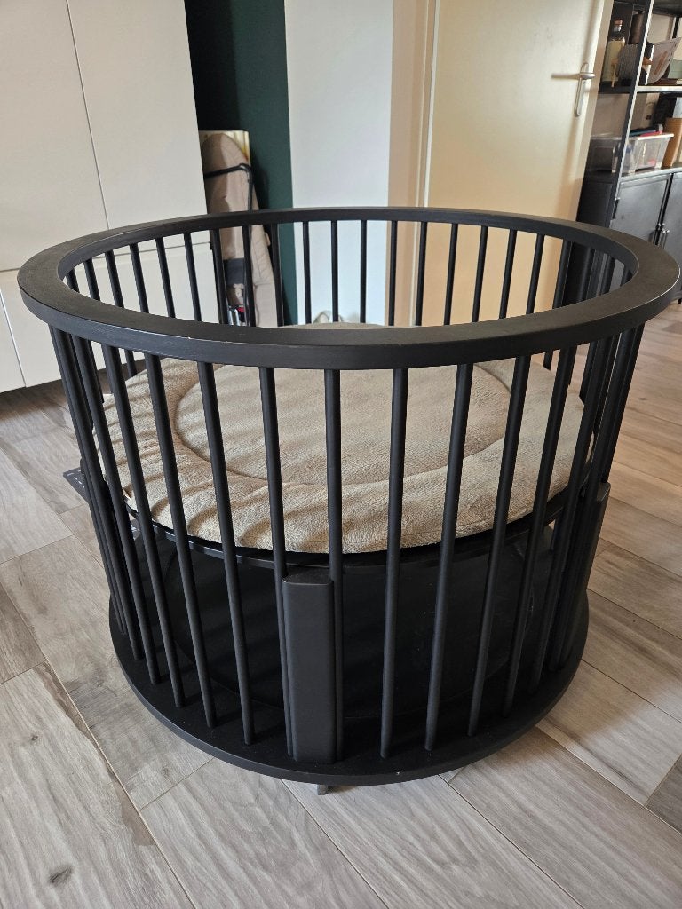 Ronde box op wielen inclusief boxkleed, Ophalen, Gebruikt, Rond, In hoogte verstelbaar