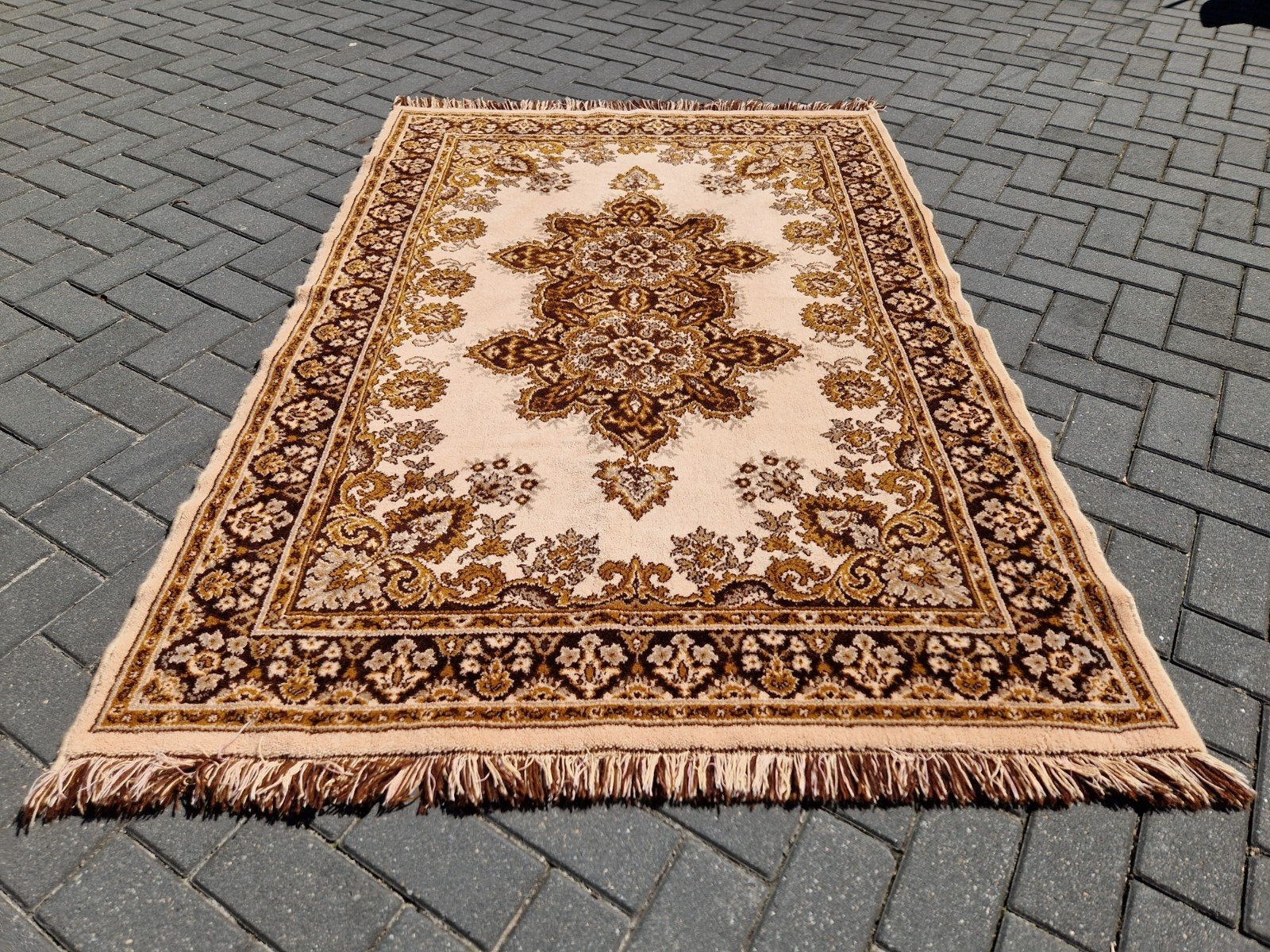 mooi groot vloerkleed tafelkleed kleed vintage, Huis en Inrichting, Ophalen, Gebruikt