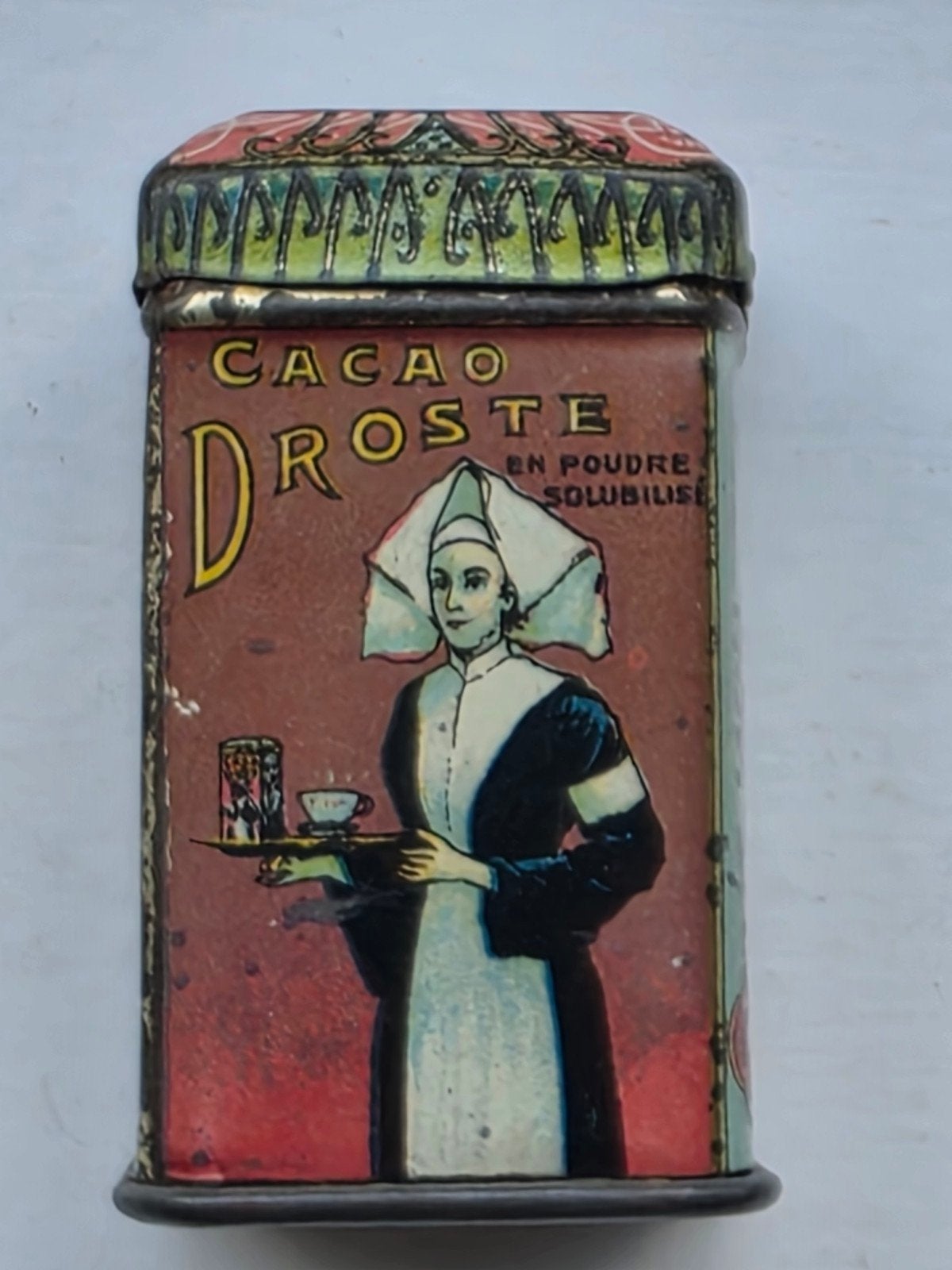 Droste cacao monster blikje Franse markt, Verzamelen, Blikken, Ophalen of Verzenden, Gebruikt, Overige, Droste