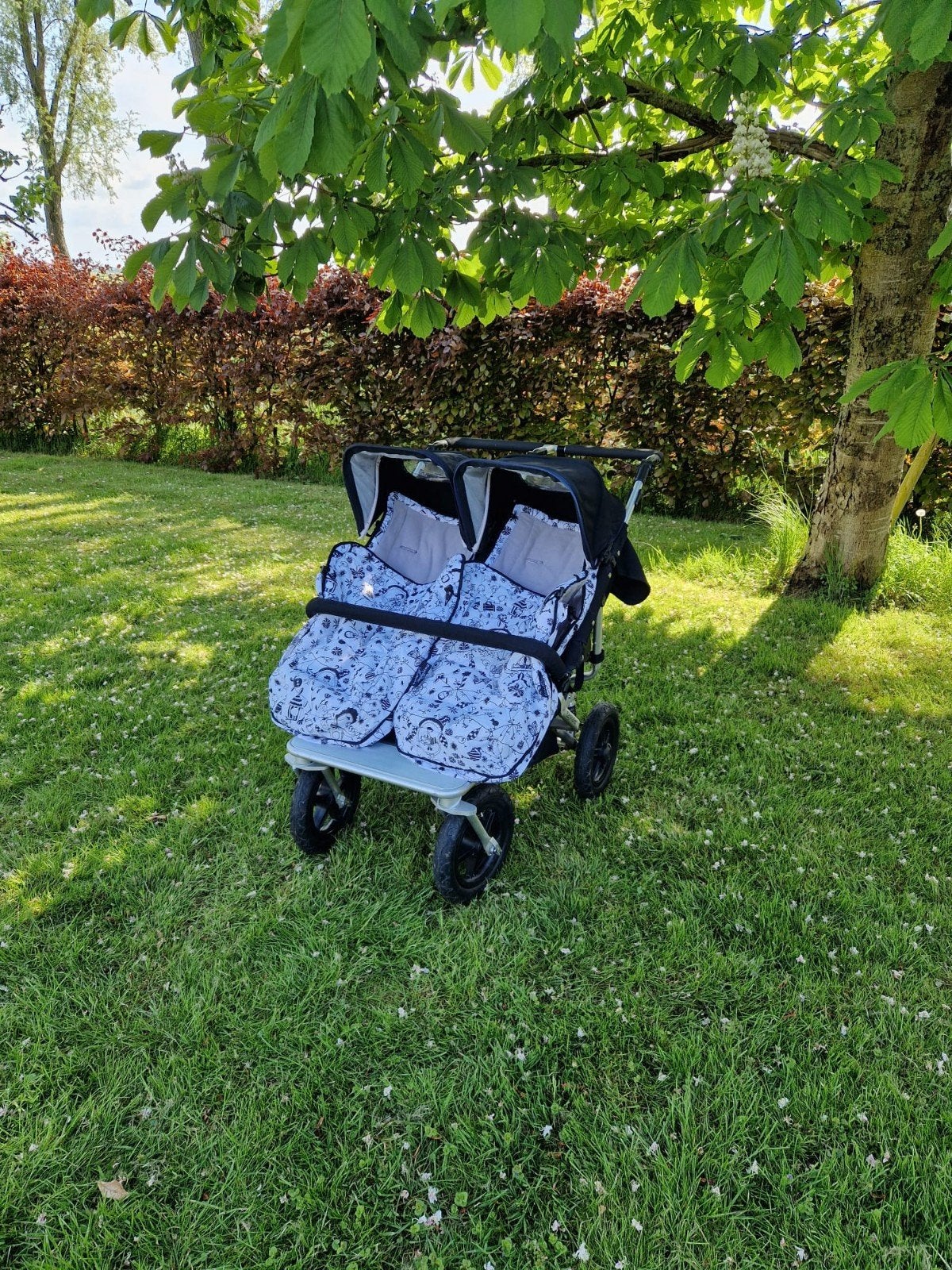 EasyWalker DuoWalker kinderwagen + twee voetenzakken, Duowagen, Zo goed als nieuw, Combiwagen, Ophalen