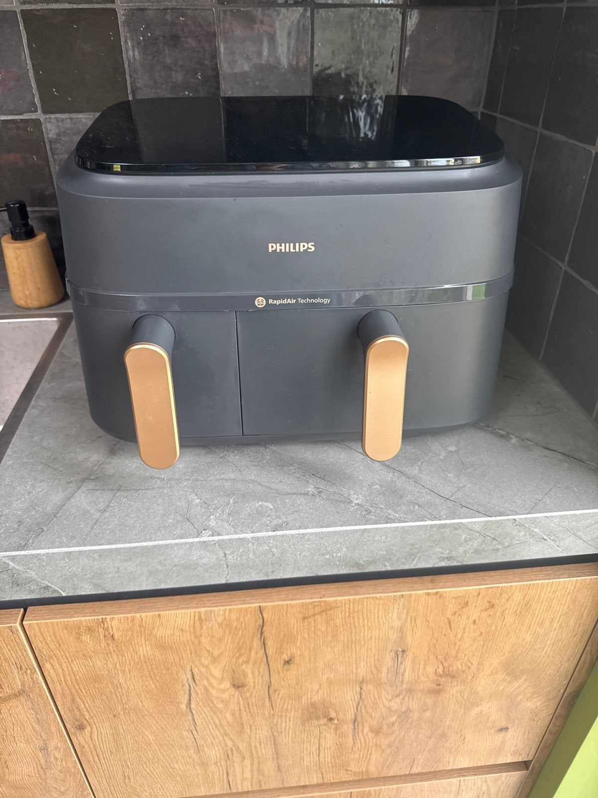 PHILIPS Airfryer 3000-serie Dual Basket - NA352 rapid air, Ophalen, Zo goed als nieuw, Airfryer XXL, 1500 gram of meer