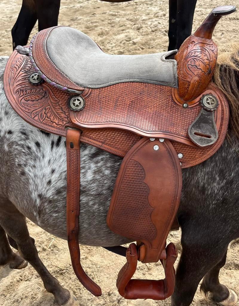 Prachtig westernzadel te koop 13 inch zitmaat, Dieren en Toebehoren, Ophalen of Verzenden, Zo goed als nieuw