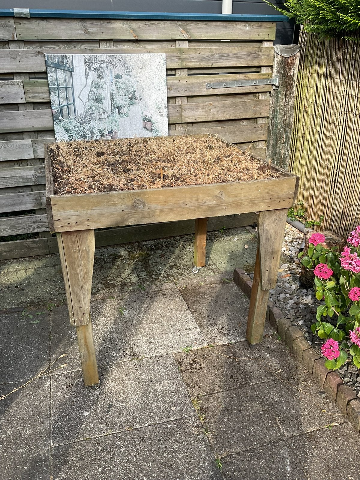 Moestuintafel, Tuin en Terras, Bloembakken en Plantenbakken, Ophalen, Gebruikt, Minder dan 30 cm, Vierkant