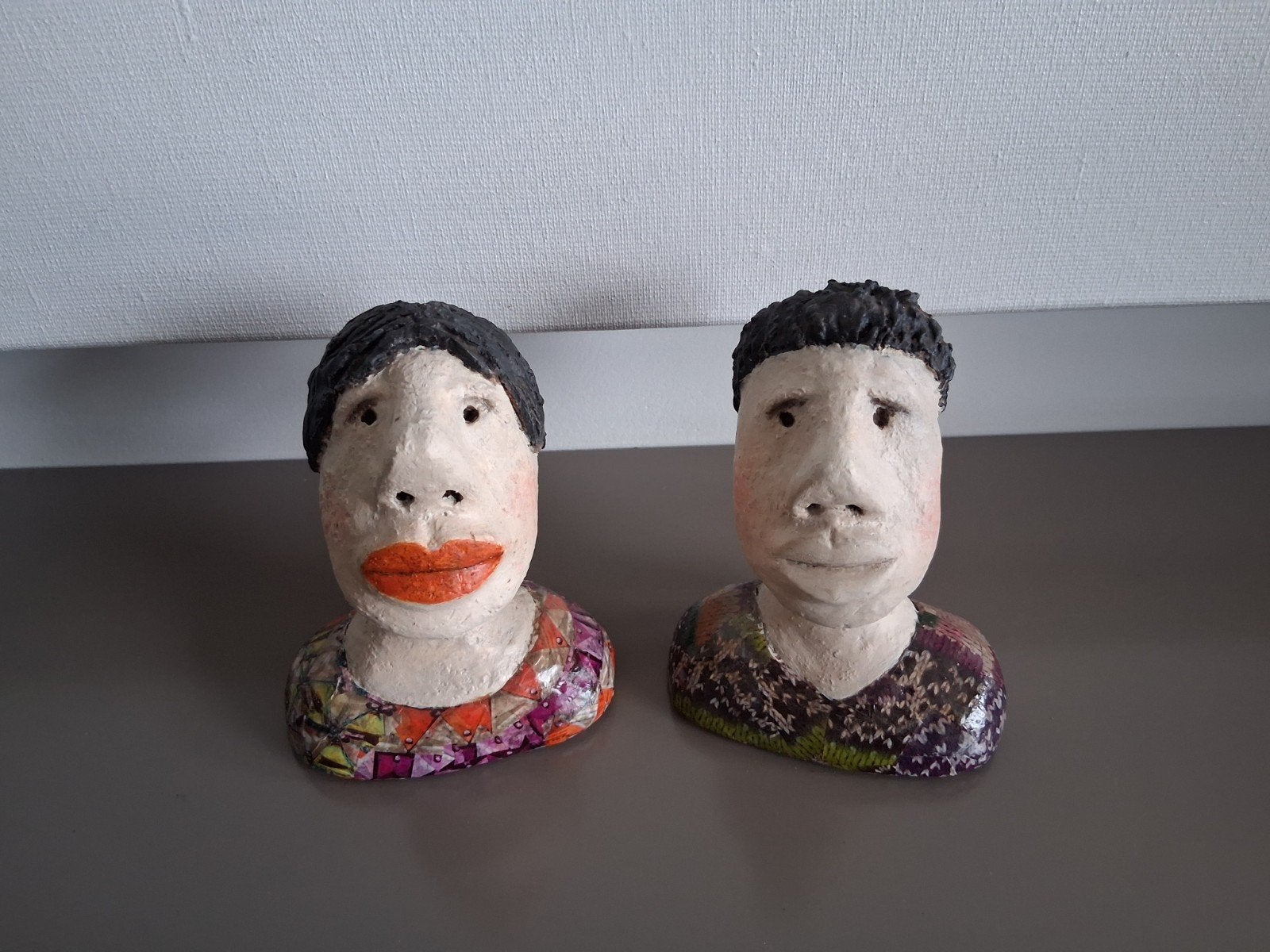 twee keramieken hoofdjes, Verzamelen, Ophalen of Verzenden