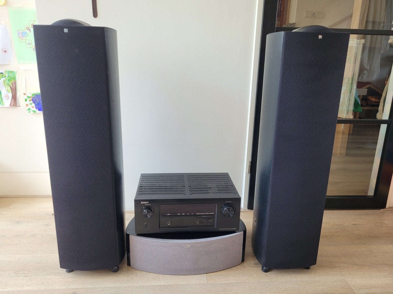 Stereoset KEF Q7 (2x) , Q10c en Denon AVR X2000, Audio, Tv en Foto, Ophalen, Gebruikt