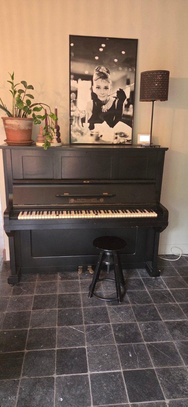 Zwarte Ed. Seiler piano - Gebruikt, Ophalen, Gebruikt, Zwart