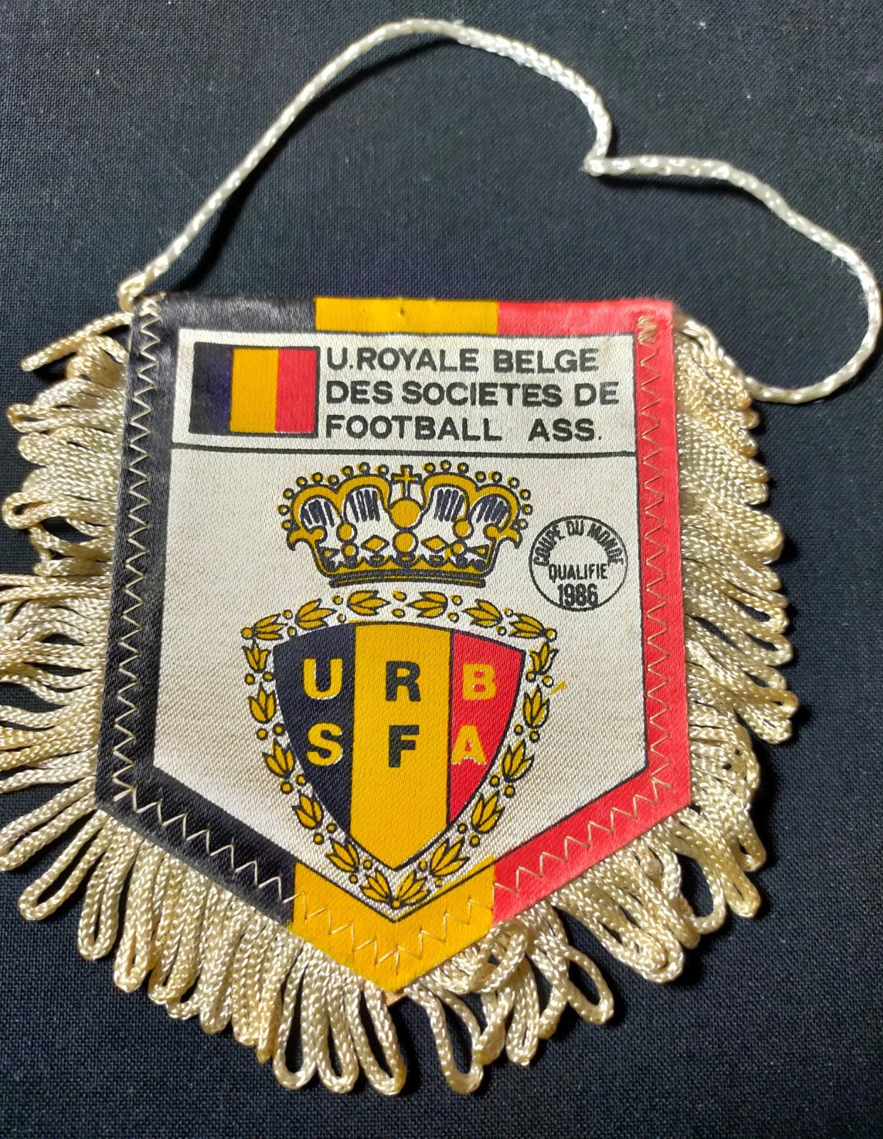 Vintage België Voetbal Vaantje WK 1986 Kwalificatie, Ophalen of Verzenden