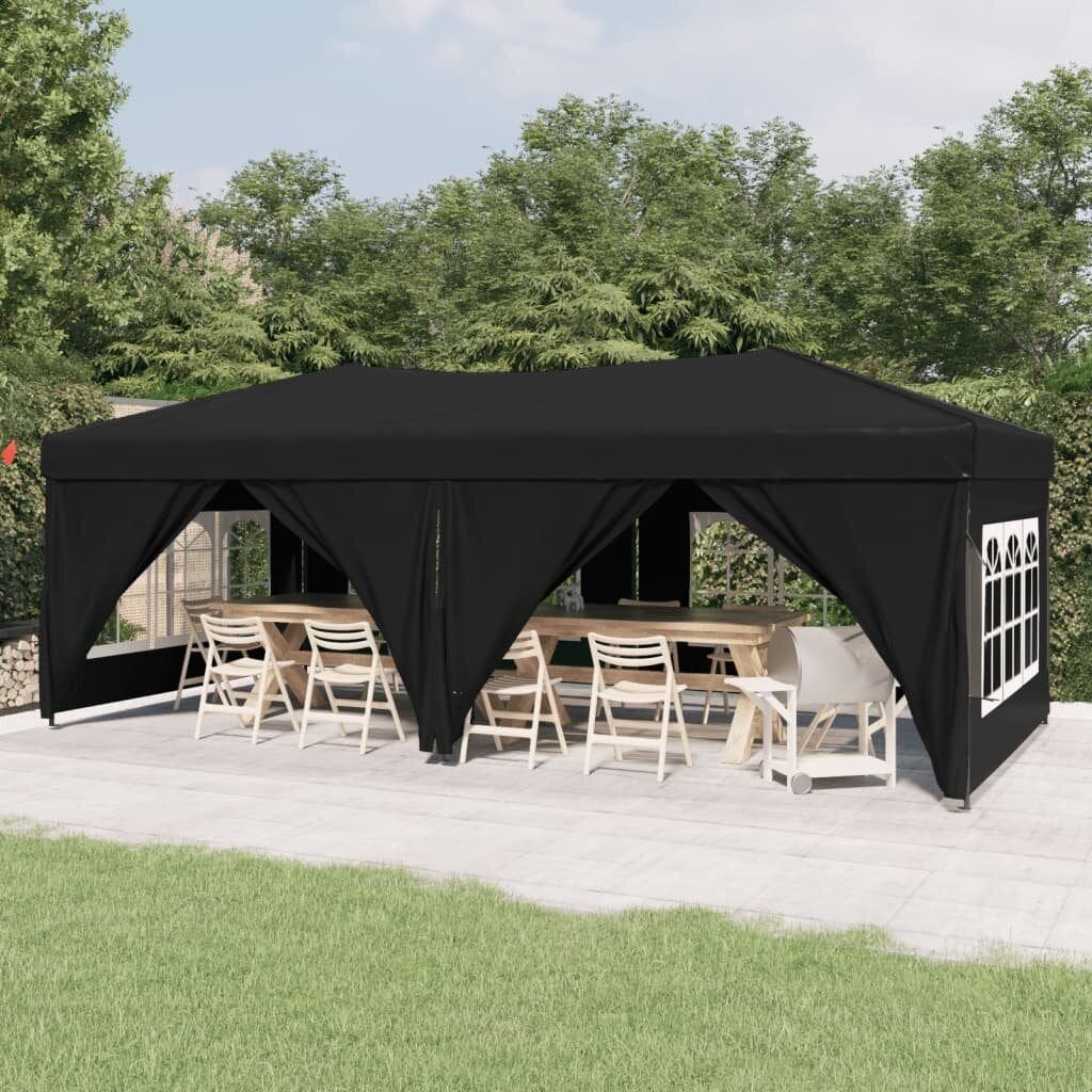 Partytent Morten inklapbaar met zijwanden 3x6 m zwart NIEUW, Tuin en Terras, Verzenden, Partytent, Minder dan 4 meter, Nieuw
