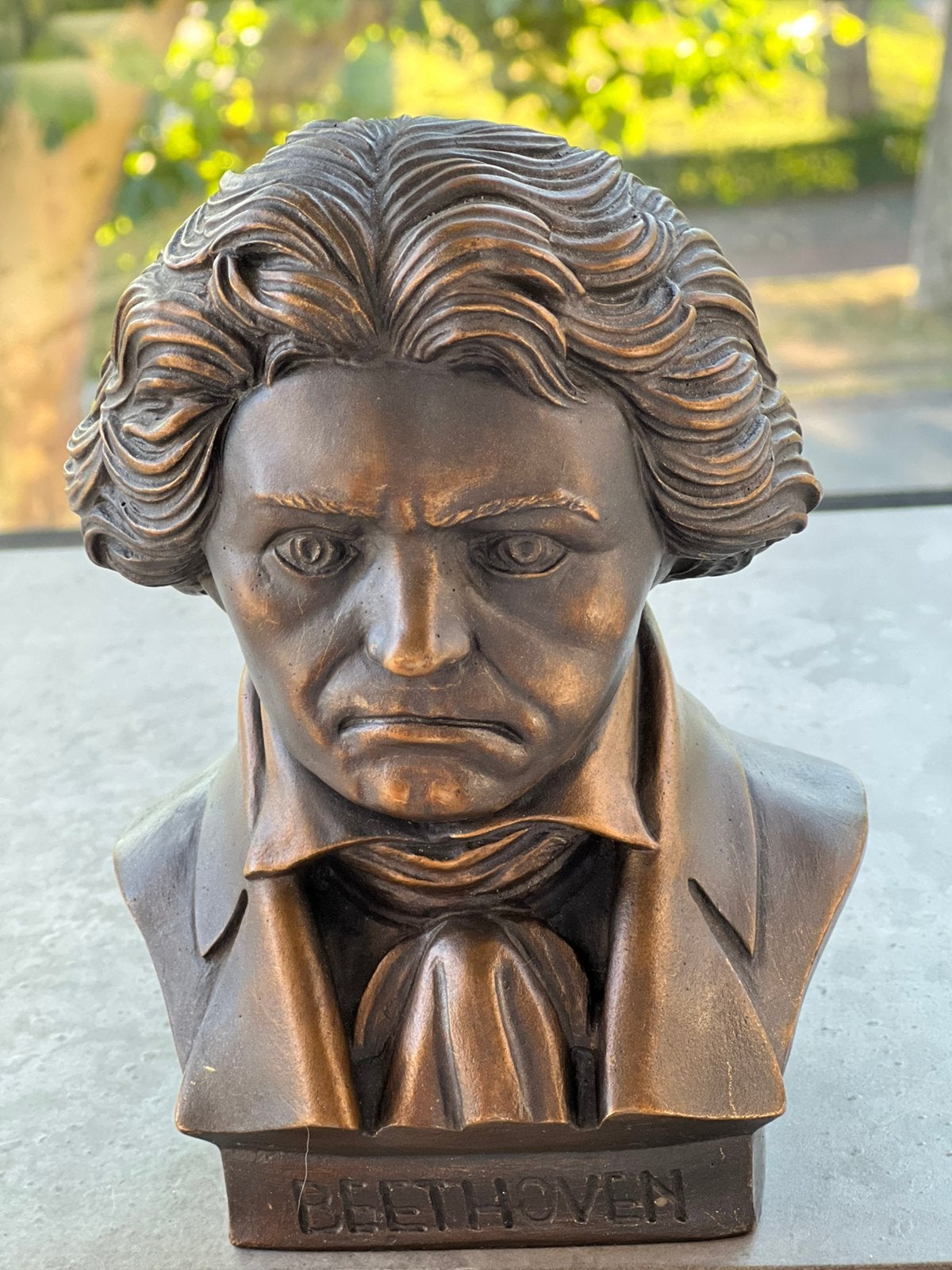 Vintage Beethoven Buste Borstbeeld - EIG. L.V., Ophalen, Beeld
