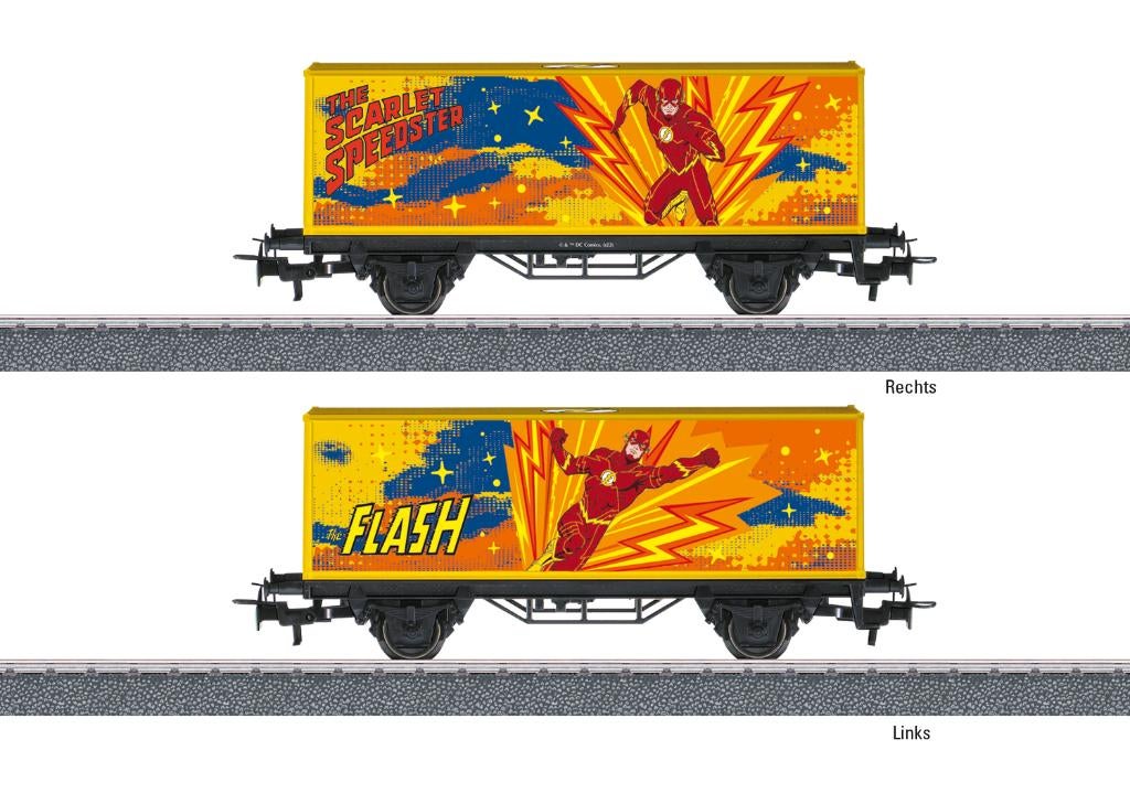 Marklin H0 44829 Start up - Containerwagen The Flash, Wisselstroom, Locomotief, Nieuw, Ophalen of Verzenden