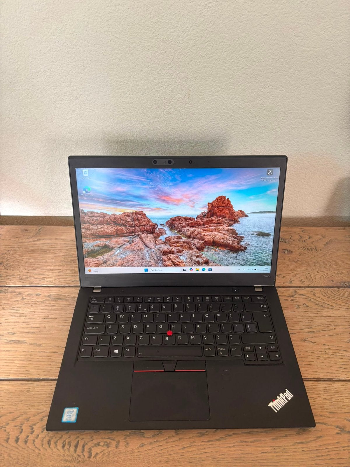 Lenovo ThinkPad T480s | Core i7-8650U | 16GB RAM | 128GB SSD, Computers en Software, Windows Laptops, Qwerty, Minder dan 2 Ghz