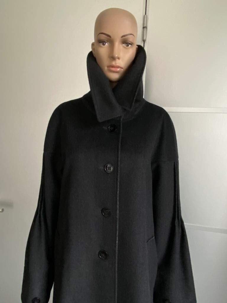 K12 maat L=42/44 lams-wollen jas winterjas wol zwart winter, Yell, Zwart, Maat 42/44 (L), Ophalen of Verzenden