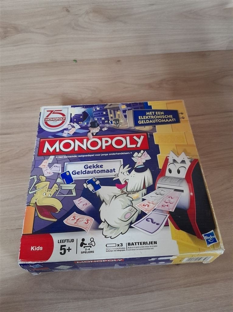 monopoly gekke geld automaat - s4957, Hobby en Vrije tijd, Gezelschapsspellen | Bordspellen, Verzenden, Zo goed als nieuw