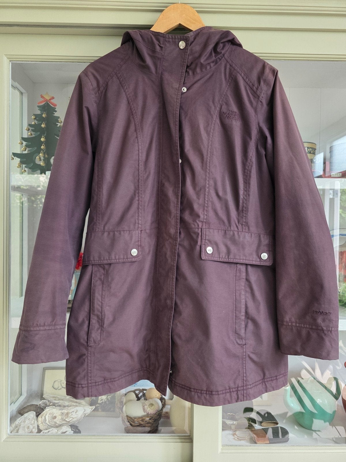 The North Face HyVent jas aubergine M/L - Trekking & Wandele, Paars, Maat 42/44 (L), Ophalen of Verzenden, The North Face