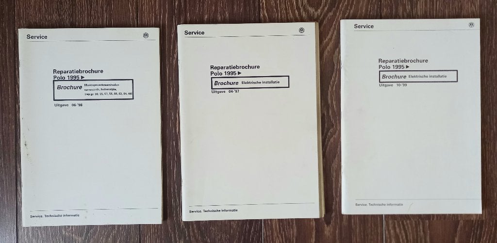 3 werkplaatshandboeken Volkswagen Polo vanaf 1995 in 1 koop, Ophalen of Verzenden