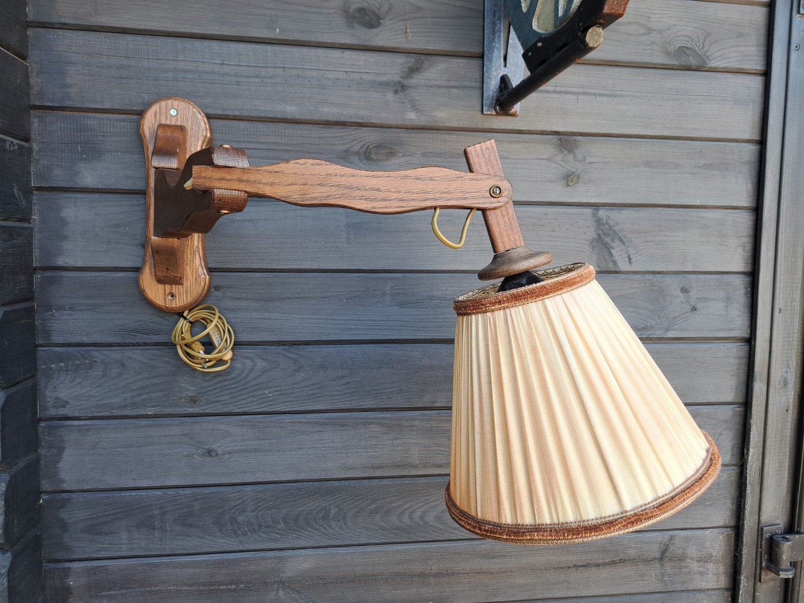 vintage scharnier wandlamp, Huis en Inrichting, Lampen | Wandlampen, Ophalen of Verzenden, Gebruikt