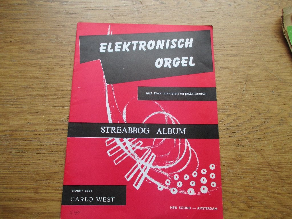 Elektronisch Orgel StreaBbog Album Carlo West, Orgel, Gebruikt, Overige genres, Les of Cursus