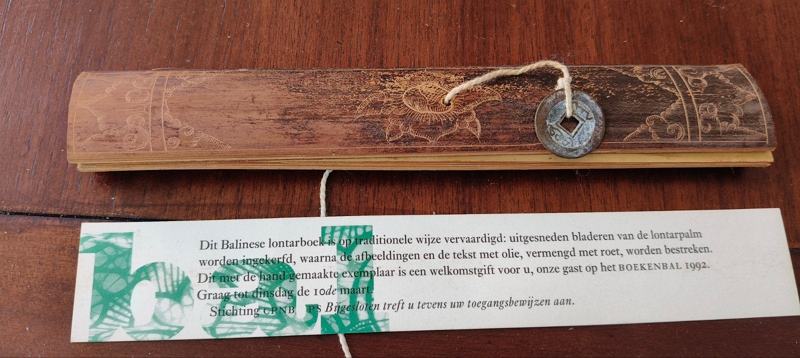 Traditioneel Balinees lontarboekje  Boekenb, Ophalen of Verzenden