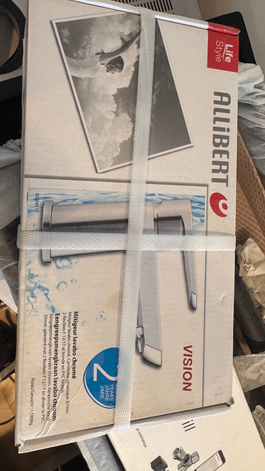 Eengreensmenkraan wastafel toilet nieuw in doos allibert, Zo goed als nieuw, Minder dan 100 cm, Wasbak of Wastafel, 25 tot 50 cm