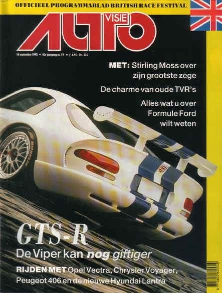 Autovisie 19 1995 : TVR Vixen S2 - Peugeot 406 - Opel Vectra, Ophalen of Verzenden, Gelezen, Algemeen