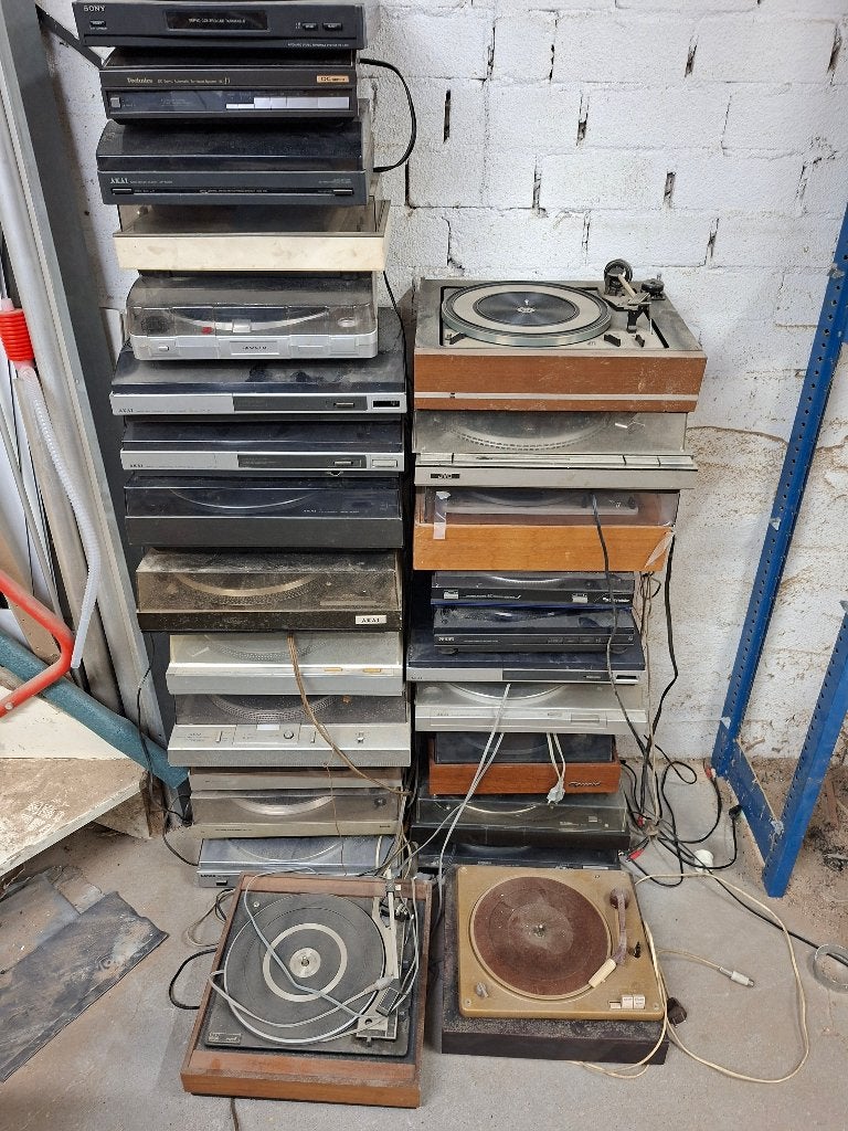 platenspeler collectie 30 stuks, Ophalen, Gebruikt, Platenspeler, Overige merken
