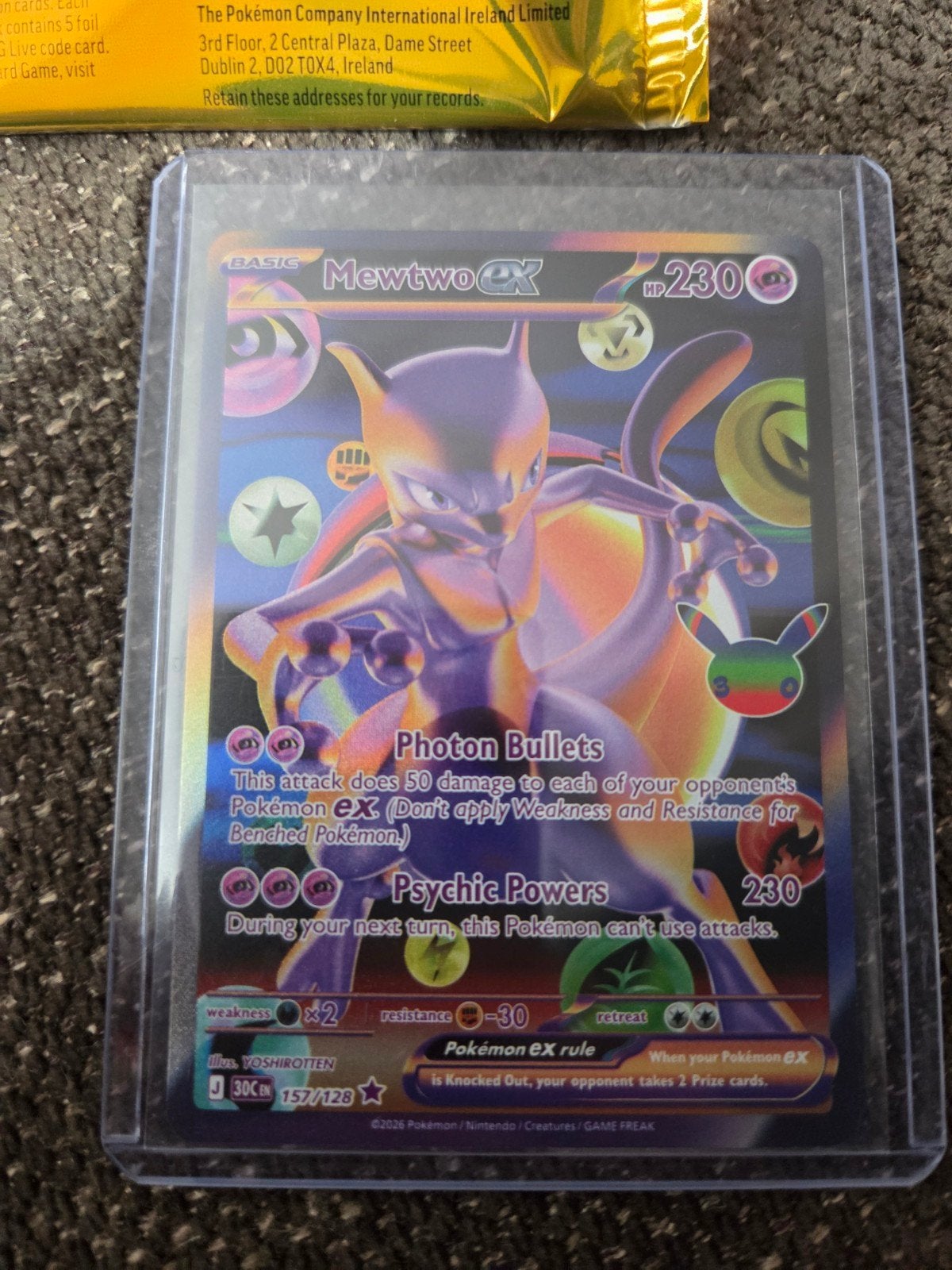 Mewtwo GX Pokémon kaart  foil, Ophalen, Zo goed als nieuw, Meerdere kaarten, Foil