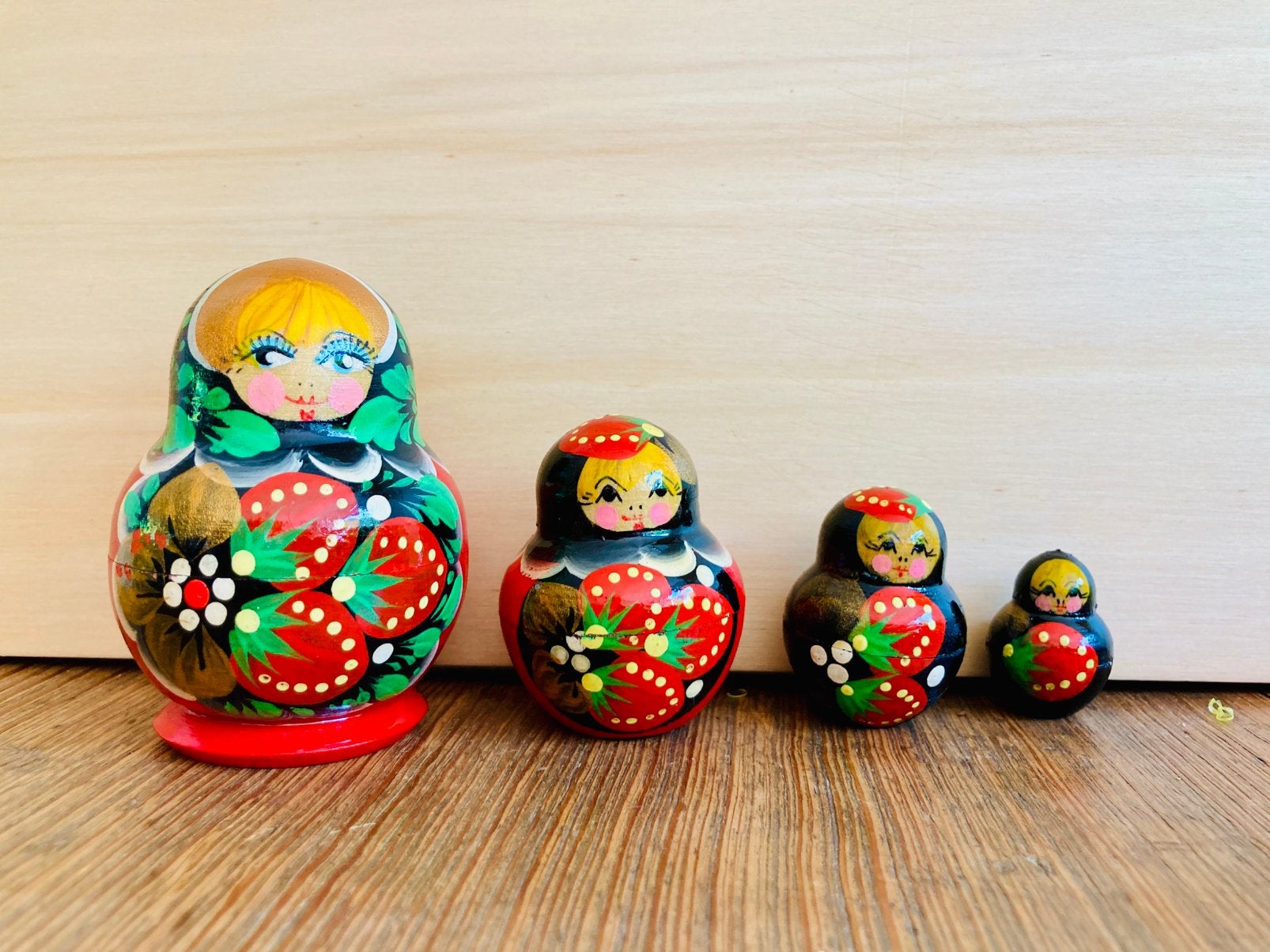 Set vintage matroesjka poppetjes, Ophalen of Verzenden, Zo goed als nieuw