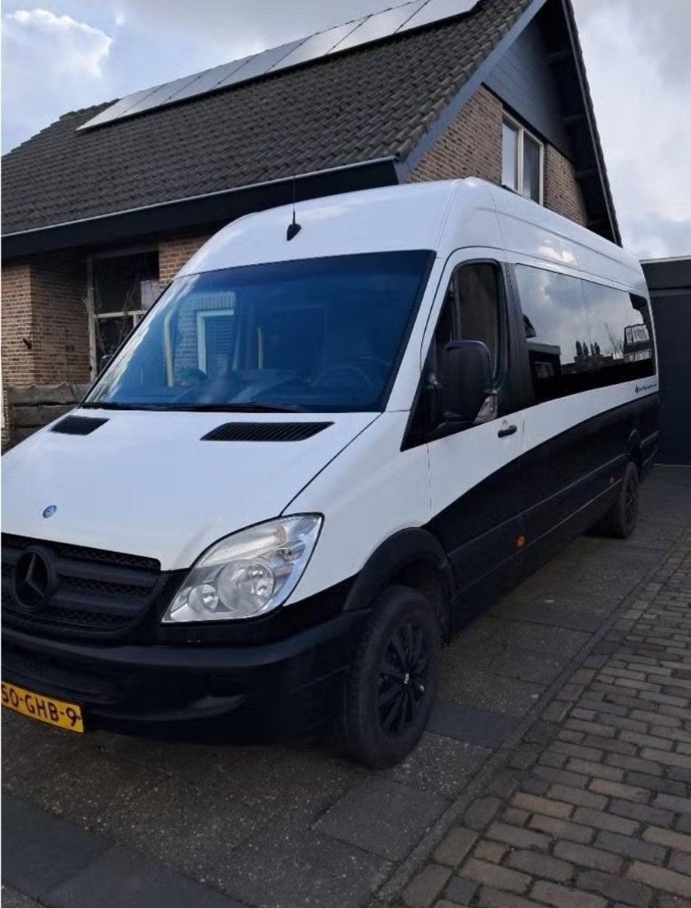 Scherp geprijsde, technisch goed, lengtebed, 4 pers Mercedes, Buscamper of Camperbus, Vloeistofverwarming, Particulier, Luifel