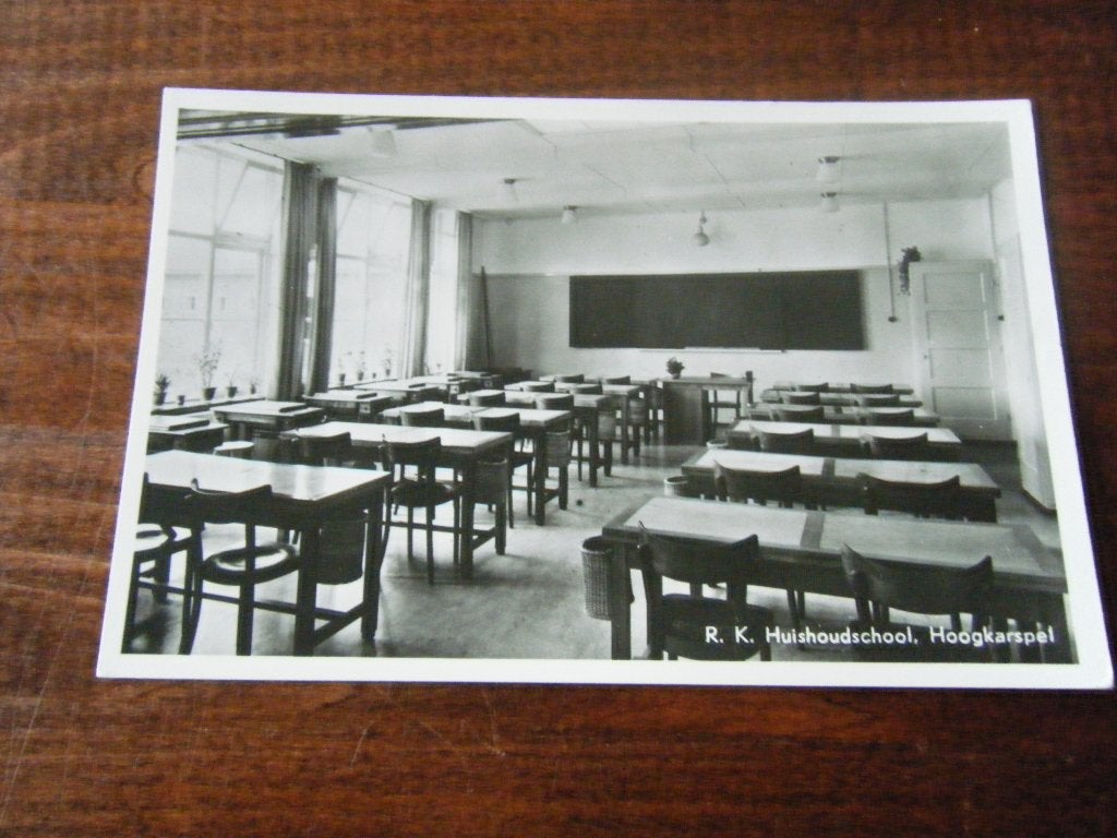 Y31 - Hoogkarspel - School - Mooi/Oud, Ophalen of Verzenden, 1940 tot 1960, Noord-Holland