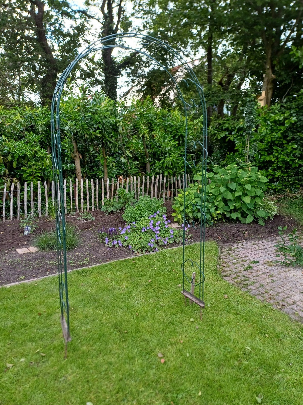 Decoratieve metalen tuinboog voor klimplanten, Ophalen of Verzenden, Gebruikt