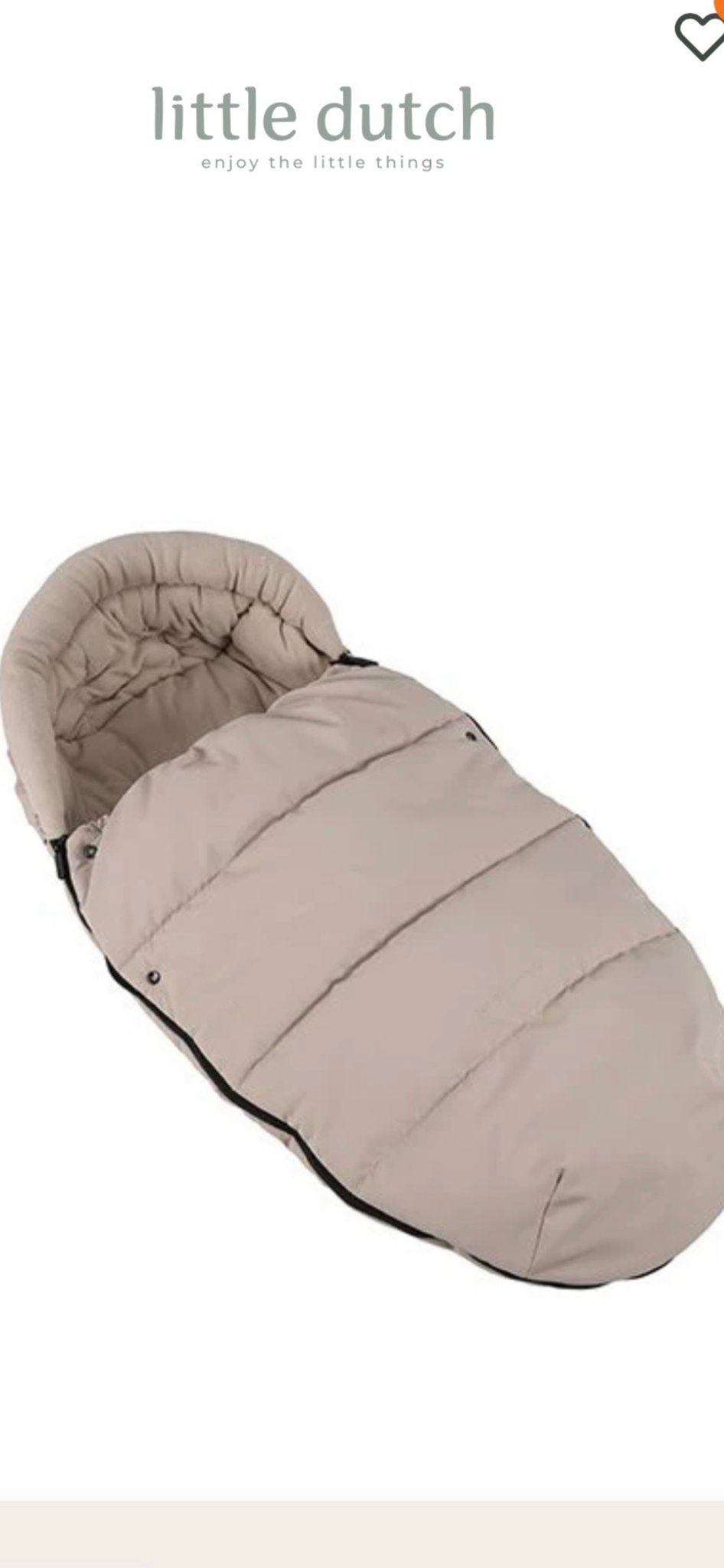 Little Dutch Voetenzak - Beige, Ophalen of Verzenden, Zo goed als nieuw, Kinderwagen, Overige merken