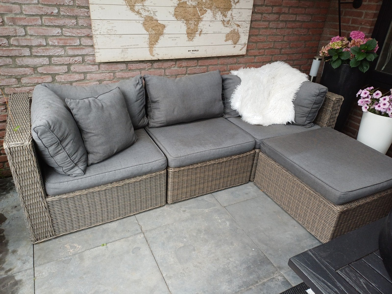 Loungebank voor in de tuin, Ophalen, Gebruikt, Bank