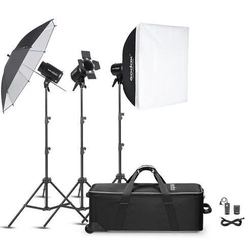 Godox Studio Kit E300-D, Ophalen, Zo goed als nieuw, Lamp of Flitsset