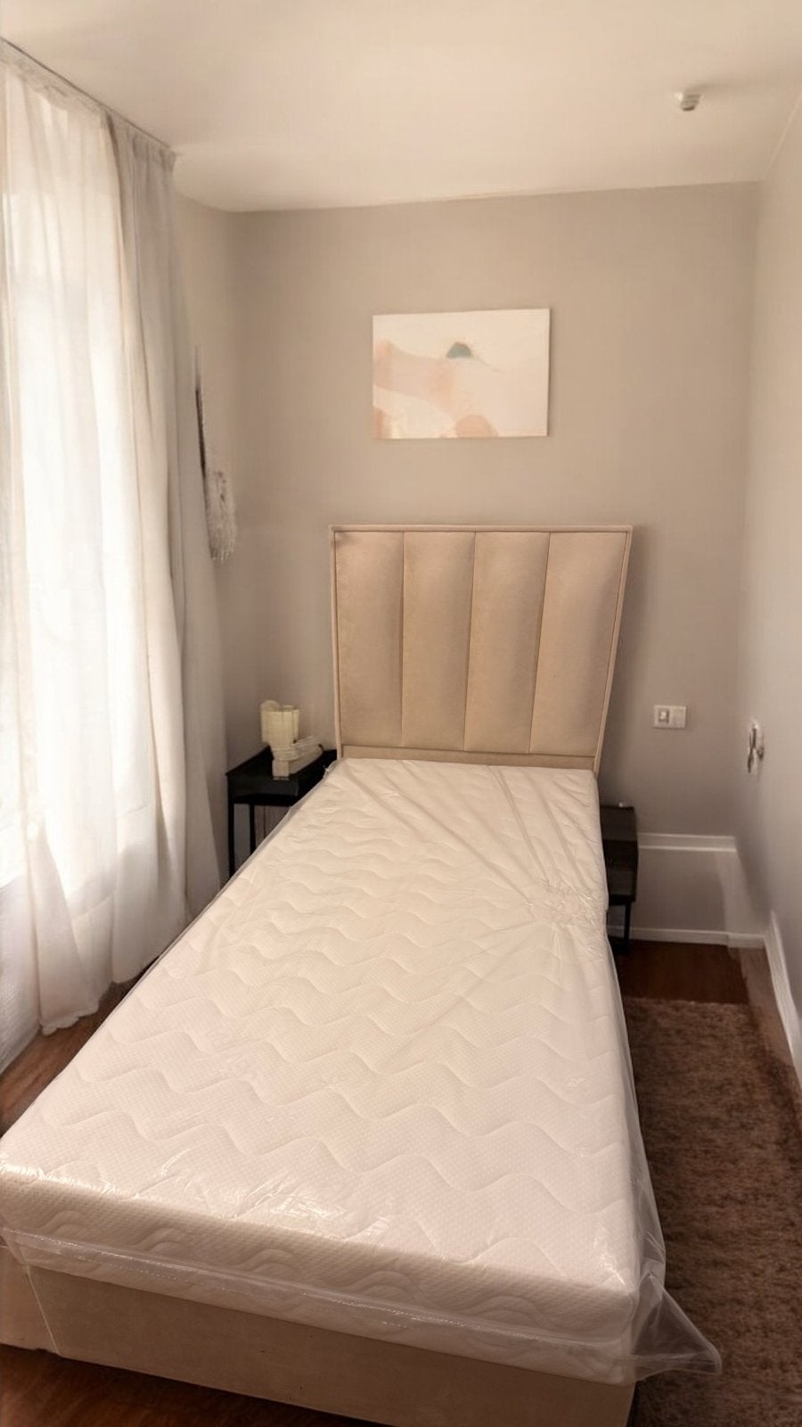 Boxspring 90-200 compleet met matras en vaste bak !!! Nieuw, Ophalen, Zo goed als nieuw, Eenpersoons, 90 cm