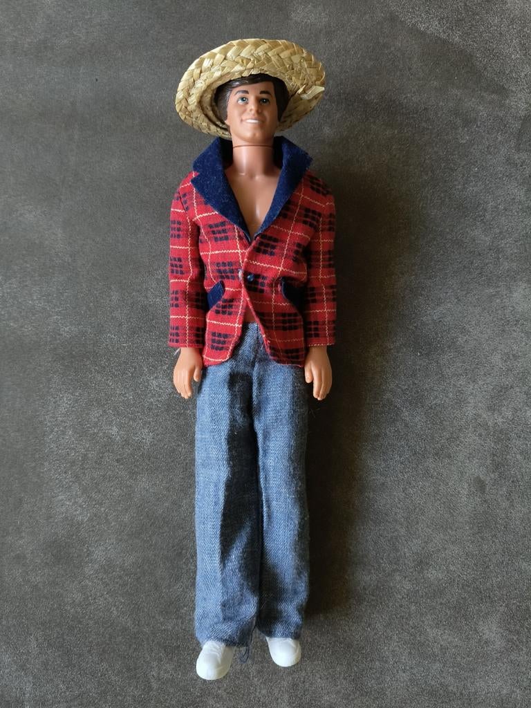 Vintage Ken Houthakker Mattel 1966 met Strohoed, Ophalen of Verzenden, Meisje