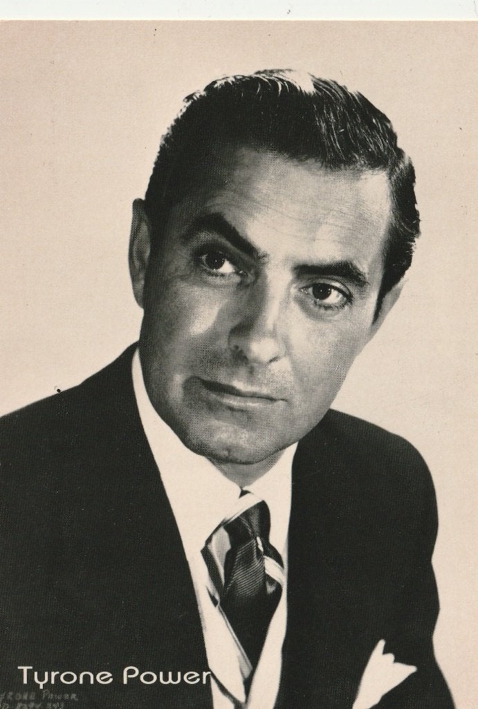Kaart Tyrone Power, Verzenden, Ongelopen, Sterren en Beroemdheden