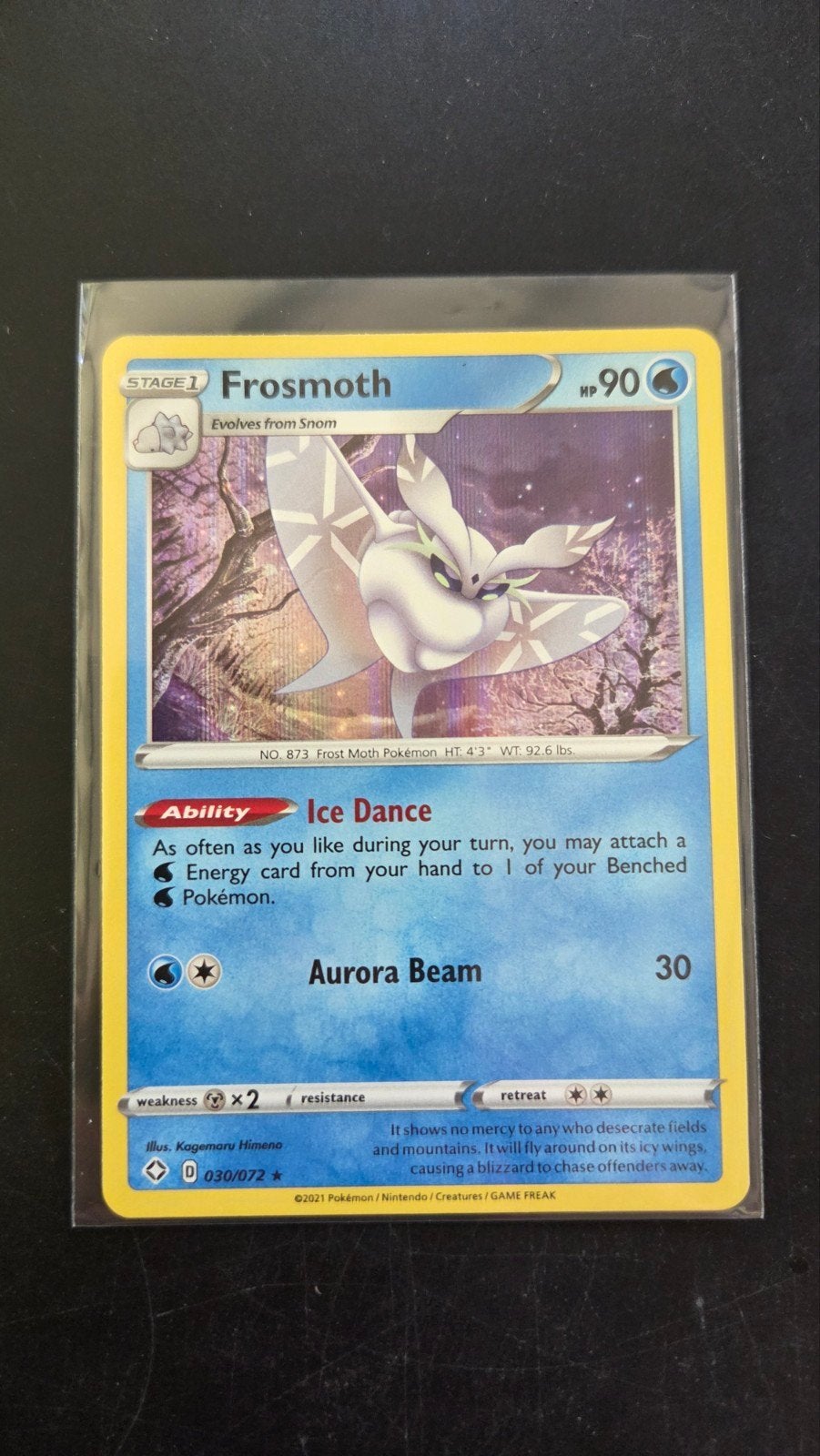 Frosmoth 030/072 Holo Rare - Shining Fates Pokémon Kaart, Hobby en Vrije tijd, Verzamelkaartspellen | Pokémon, Verzenden, Zo goed als nieuw