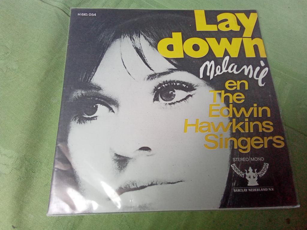 Melanie.                Lay down, Verzenden, 7 inch, Single, Zo goed als nieuw