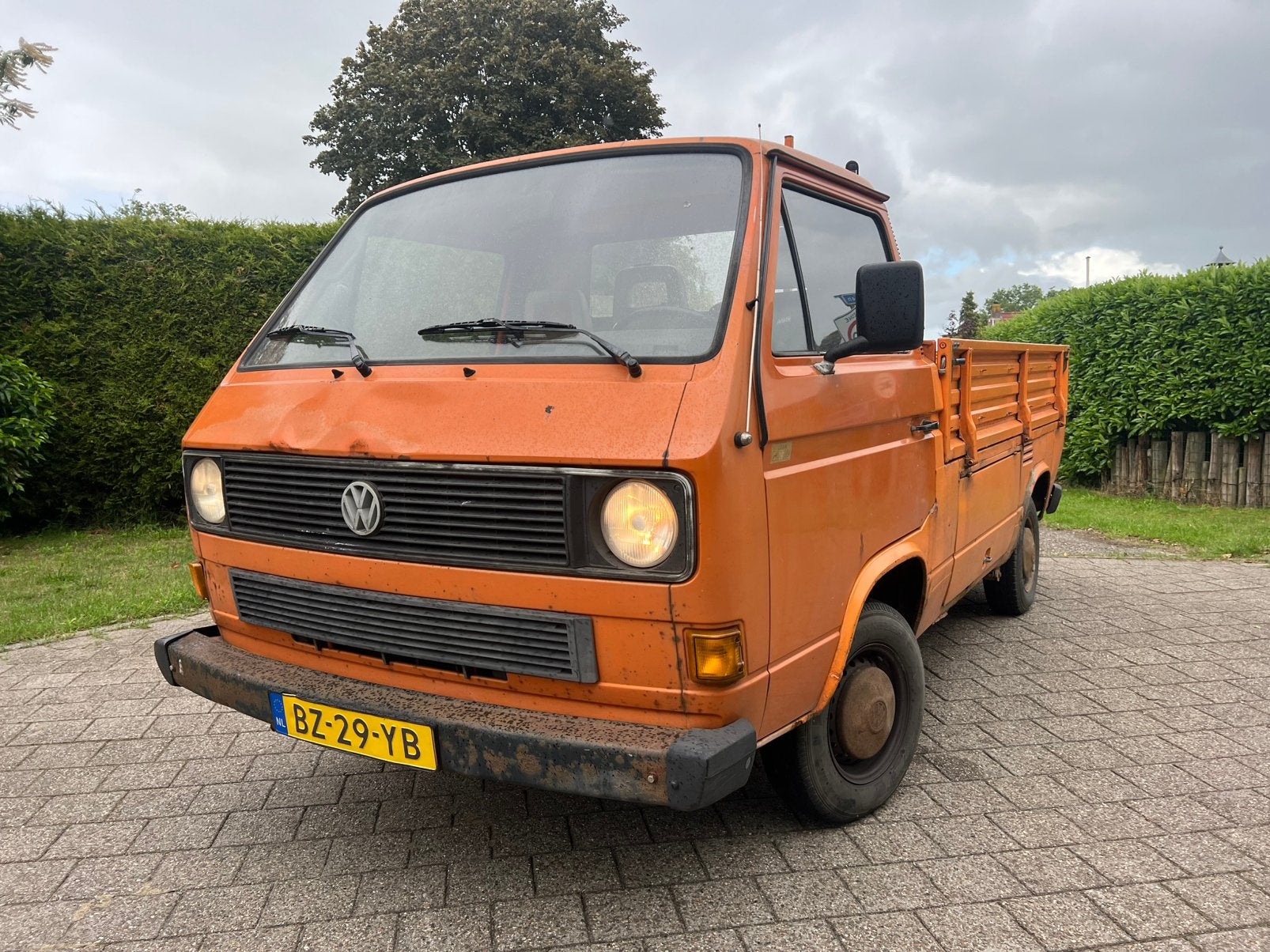 Volkswagen Transporter Pick-up 1.7 D 1988 Oranje OPKNAPPER, Auto's, 1715 cc, Achterwielaandrijving, Overige carrosserieën, Volkswagen