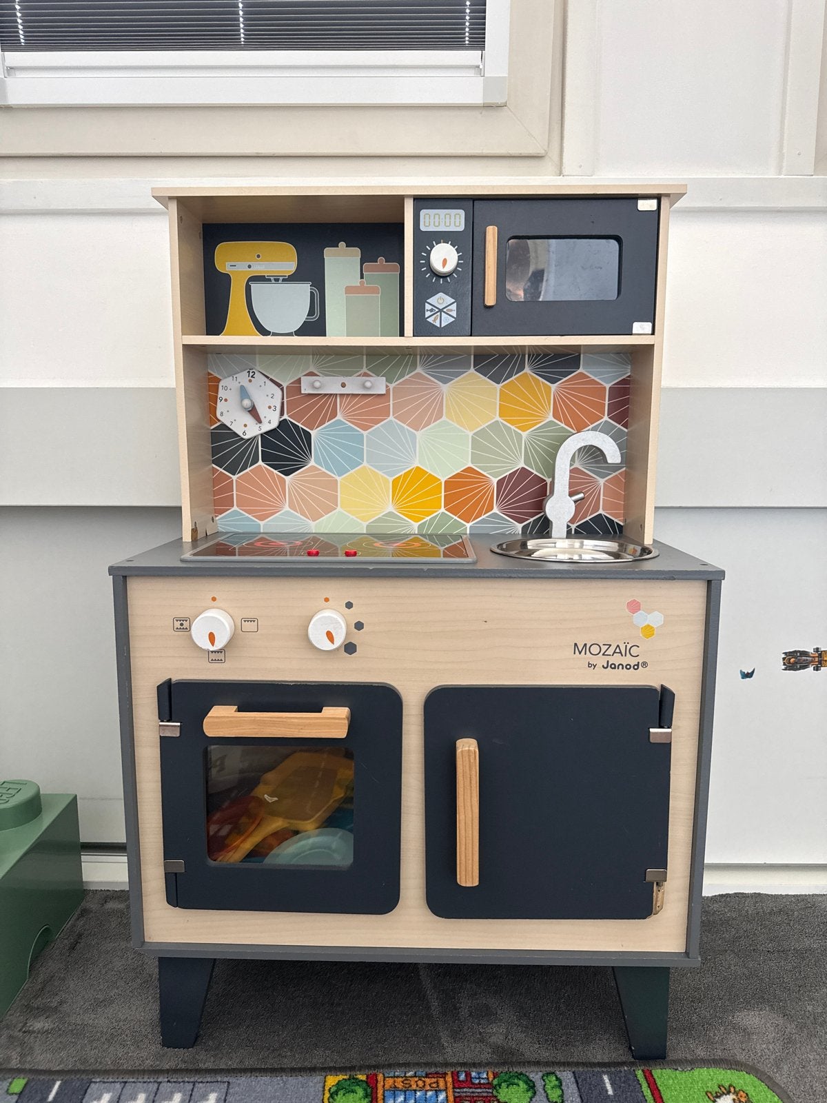 Janod Mozaïc Houten Speelkeuken - Zo goed als nieuw, Ophalen, Zo goed als nieuw, Hout, Speelkeuken