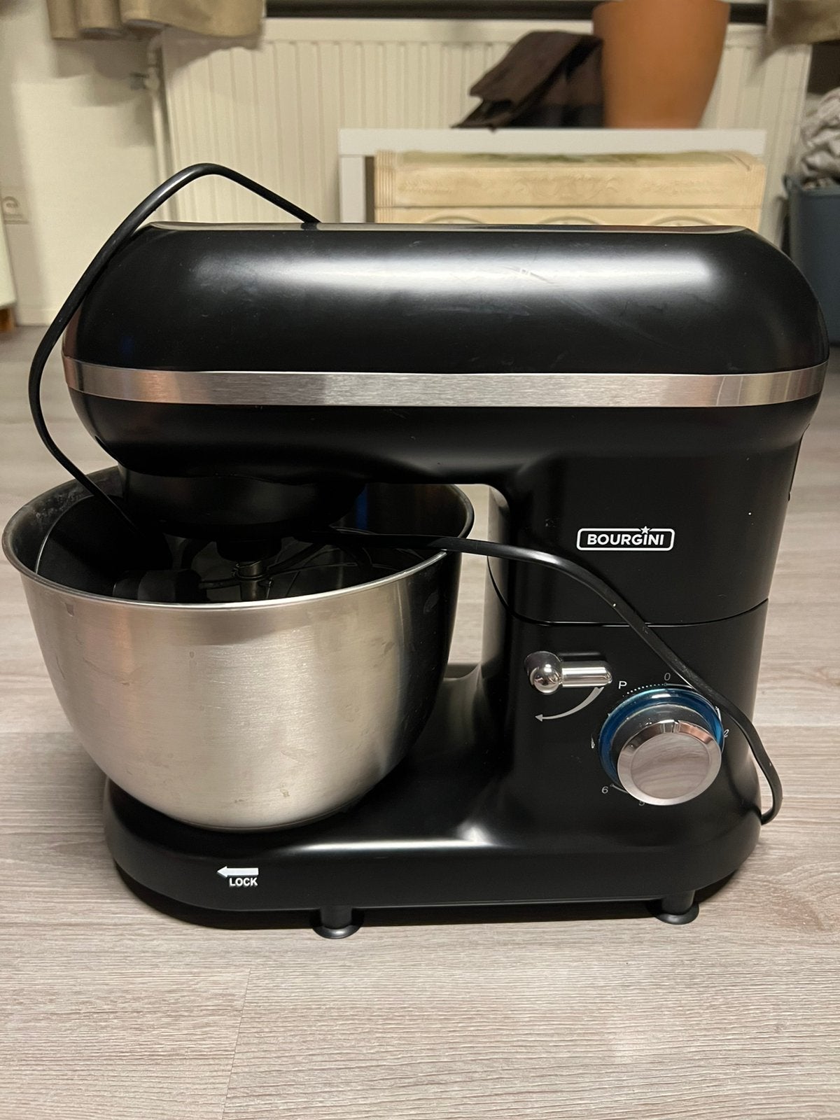 Zwarte keuken machine Bourgini, 4 liter of meer, Gebruikt, 3 snelheden of meer, Ophalen of Verzenden