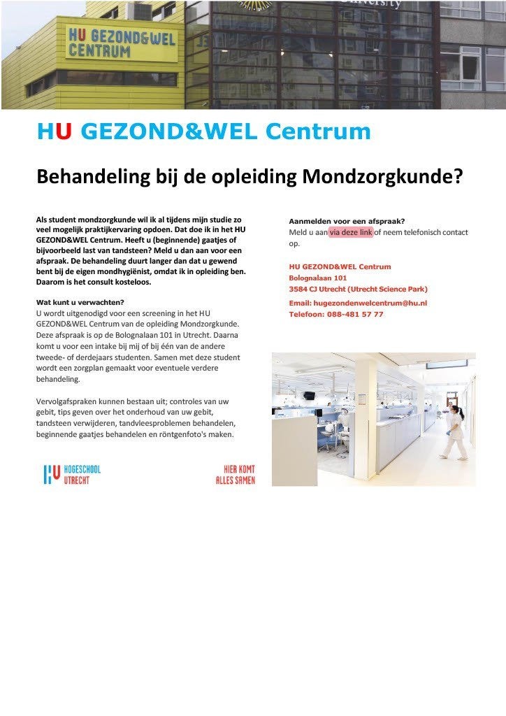 Kosteloze behandeling: Gaatjes en Parodontitis