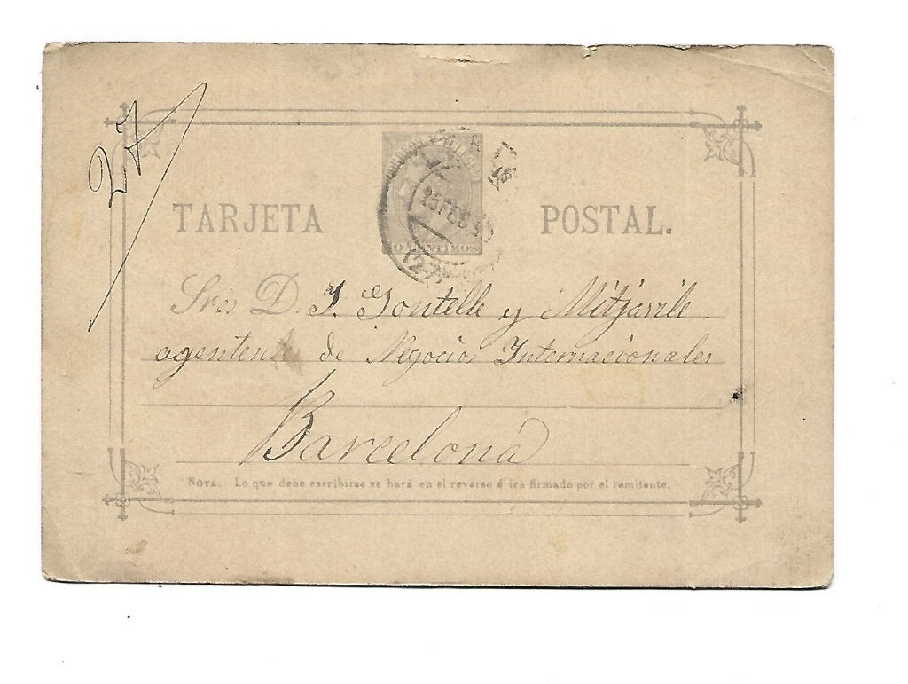 Spanje -Briefkaart, Postzegels en Munten, Brieven en Enveloppen | Buitenland, Verzenden, Briefkaart