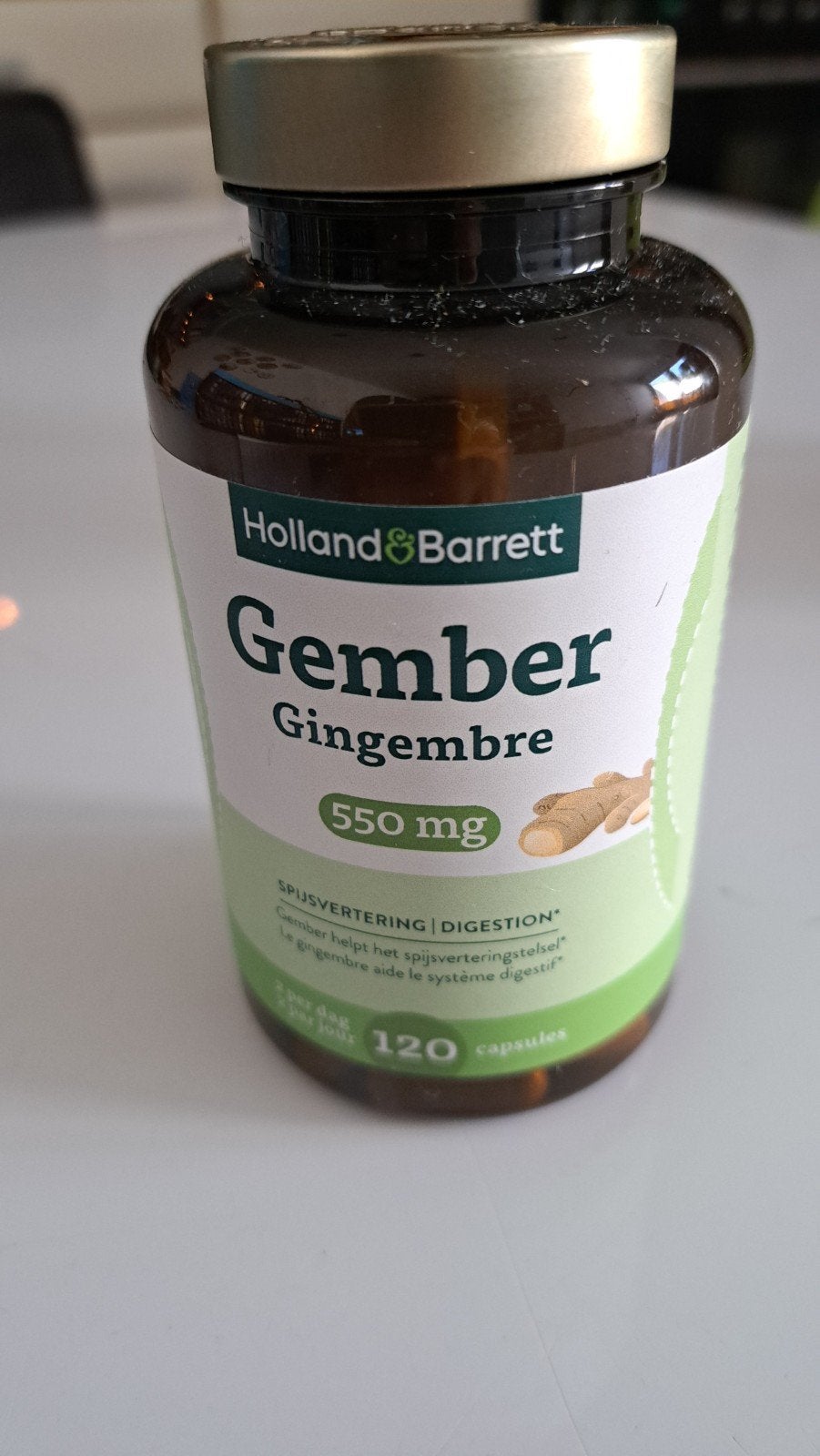 Holland & Barrett Gember Capsules 550mg (114 stuks), Ophalen of Verzenden, Nieuw, Overige typen