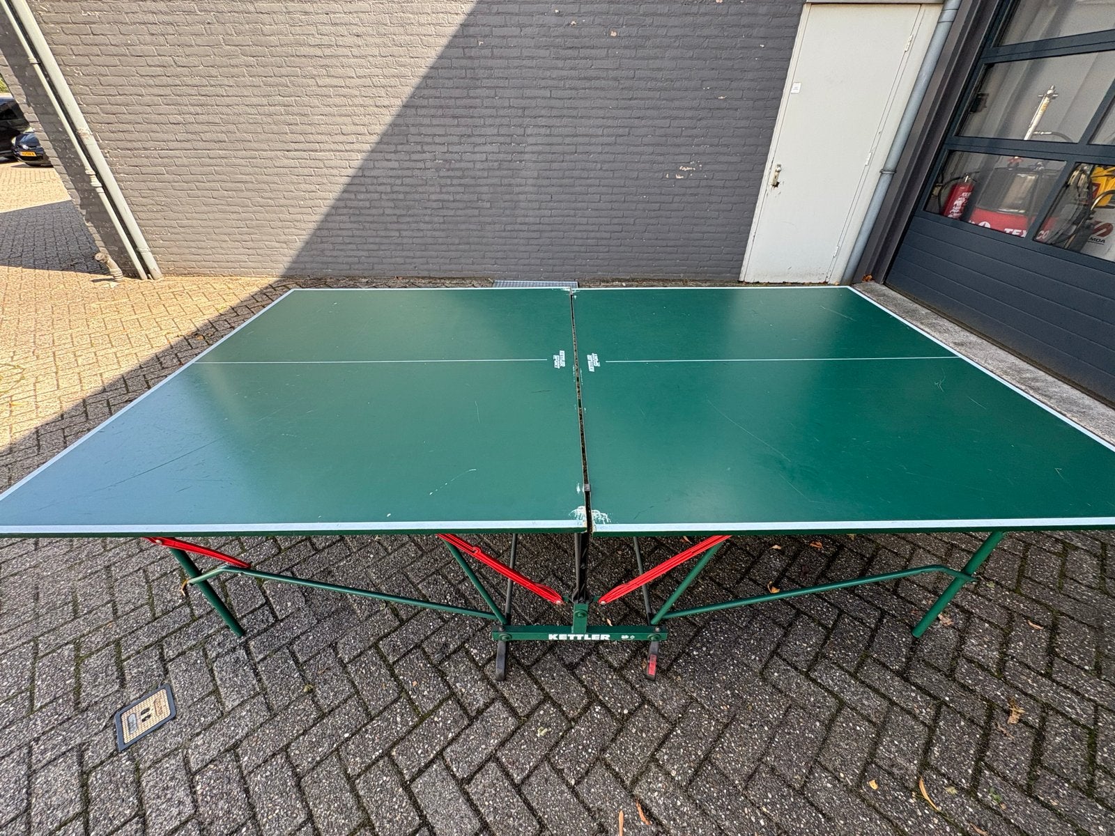 Kettler Tafeltennistafel - Inklapbaar en Verrijdbaar, Ophalen of Verzenden, Gebruikt, Tafel Outdoor, Inklapbaar