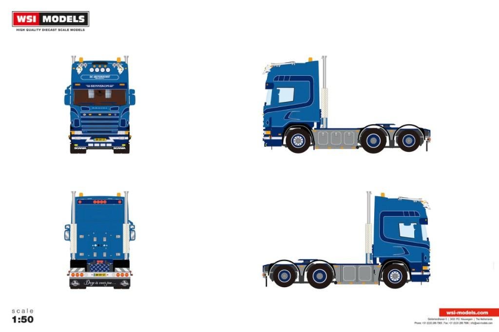 WSI SCANIA 4 SERIES TOPLINE 6X2  TAG AXLE  DE ARENDHORST, Ophalen of Verzenden, Nieuw, Bus of Vrachtwagen, Wsi