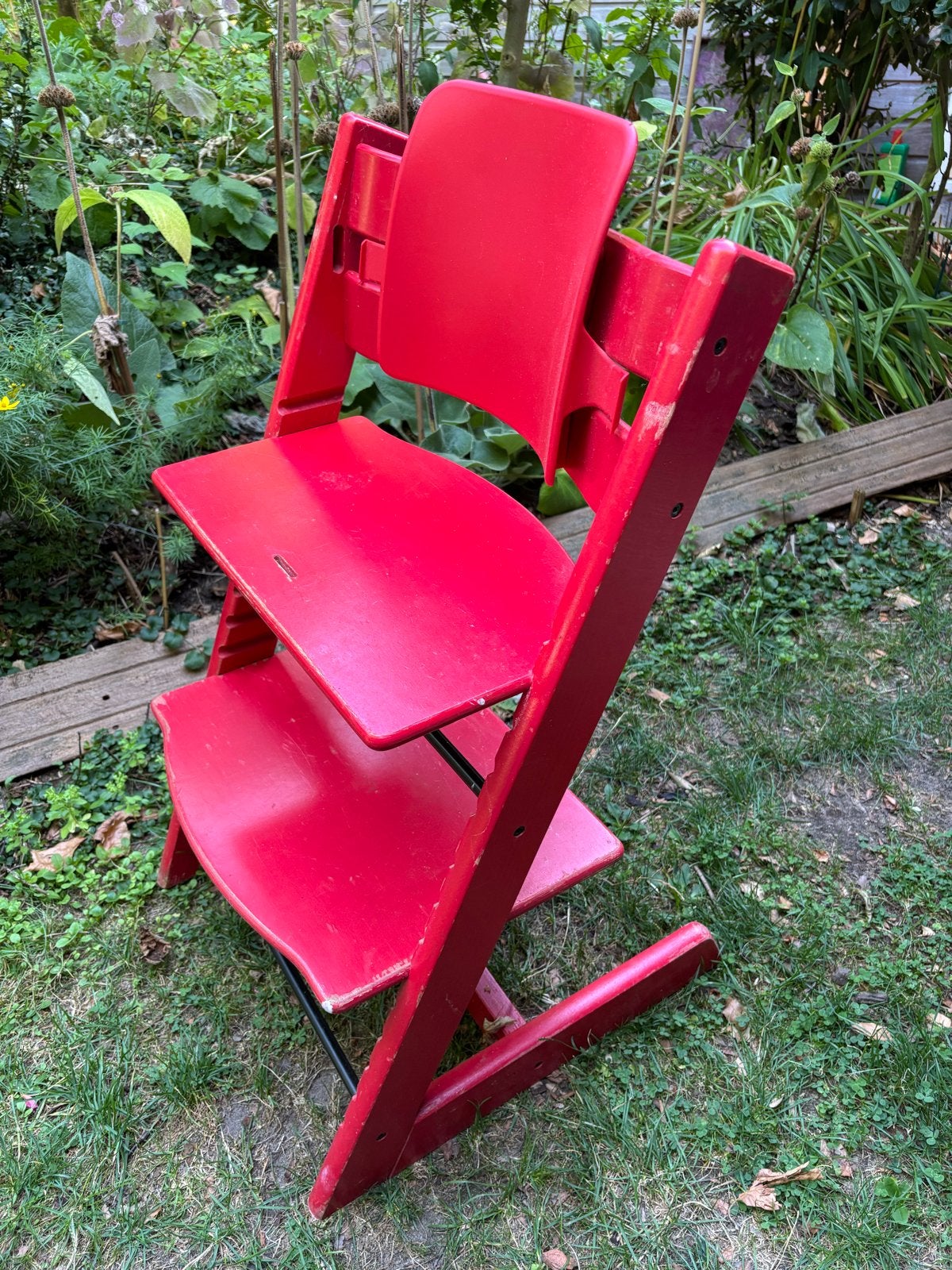 Stokke Tripp Trapp meegroeistoel rood, Ophalen, Gebruikt, Meegroeistoel, Aanschuifbaar