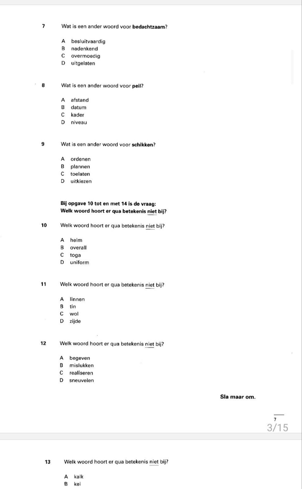 Woordenschat toets Groep 8, Eén persoon, Cadeaubon