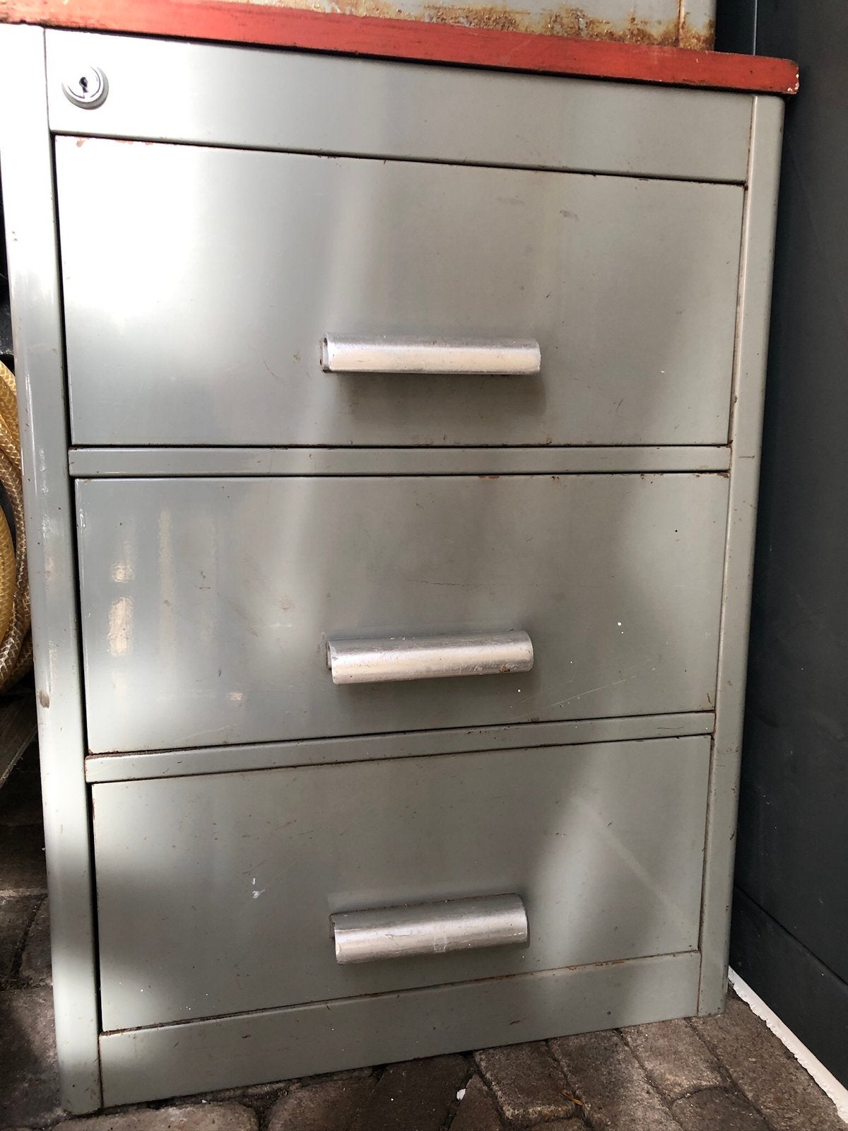 Stalen ‘vintage’ ladeblokken (2stuks), Ophalen, Gebruikt, 25 tot 50 cm, Minder dan 100 cm